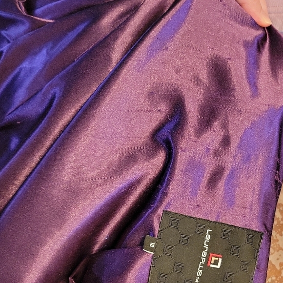 Laura Plus Elegant Black Double-Breasted Pea Coat 50% Wool - Picture 15 of 15